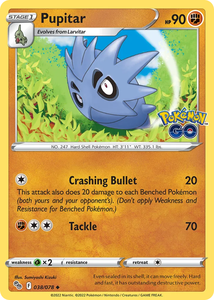 Pupitar #38 Pokémon GO Pokemon card