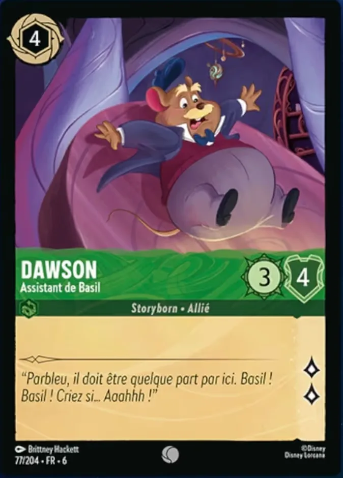 Dawson #77 Azurite Sea Disney Lorcana card