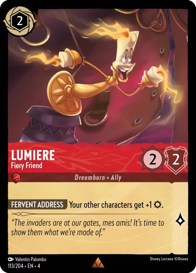 Lumiere #113 Ursula's Return Disney Lorcana card