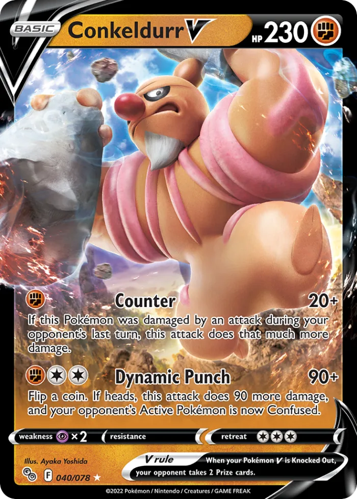 Conkeldurr V #40 Pokémon GO Pokemon card