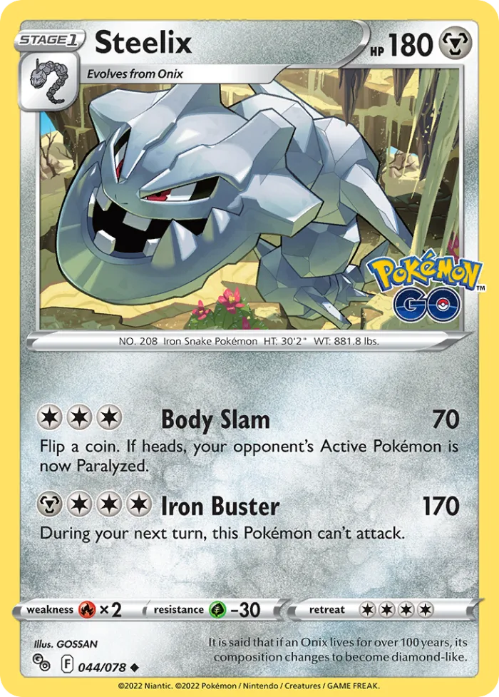 Steelix #44 Pokémon GO Pokemon card