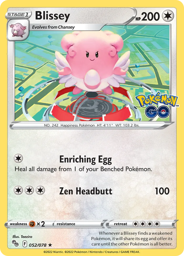 Blissey #52 Pokémon GO Pokemon card