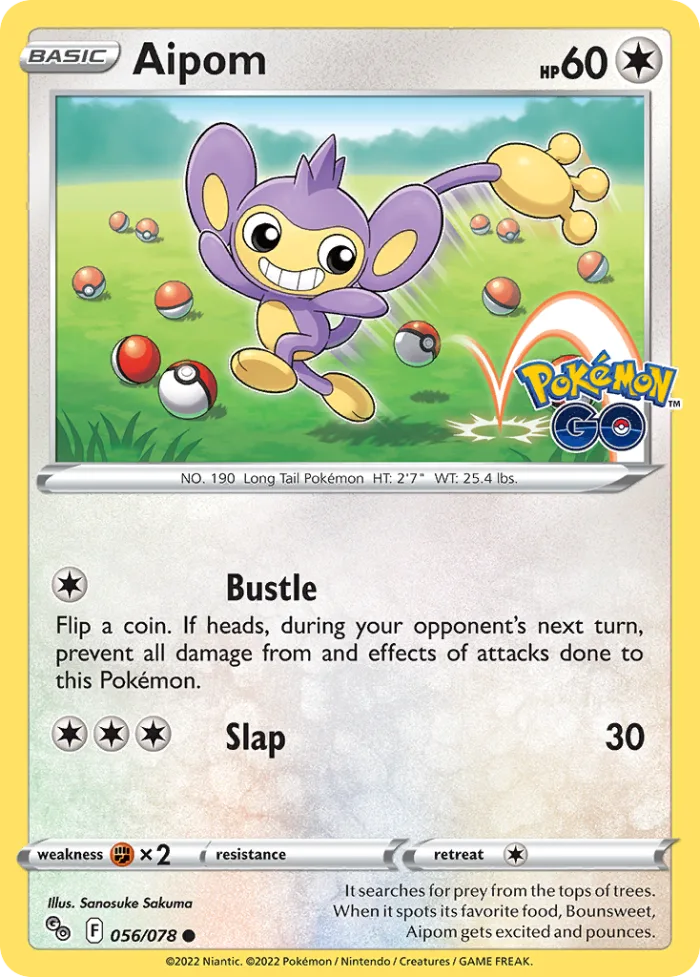 Aipom #56 Pokémon GO Pokemon card