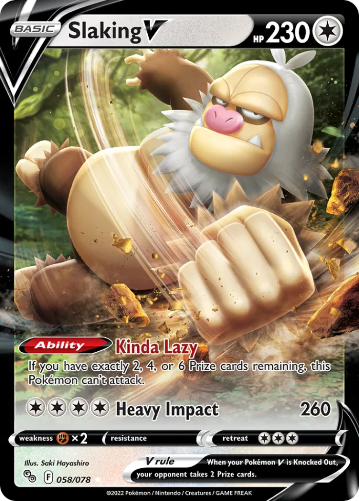 Slaking V #58 Pokémon GO Pokemon card