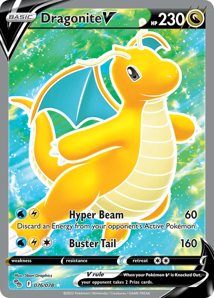 Dragonite V #76 Pokémon GO Pokemon card