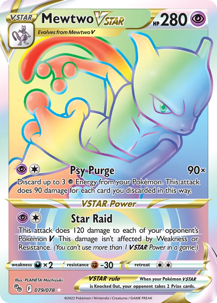 Mewtwo VSTAR #79 Pokémon GO Pokemon card