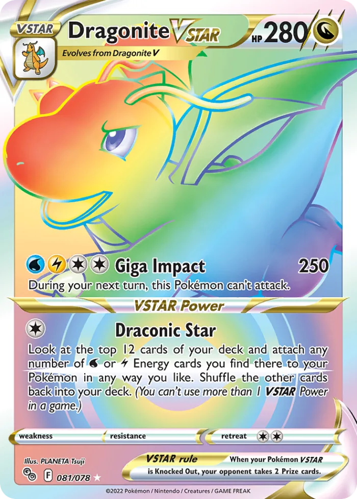 Dragonite VSTAR #81 Pokémon GO Pokemon card