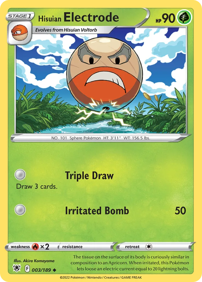 Hisuian Electrode #3 Astral Radiance Pokemon card