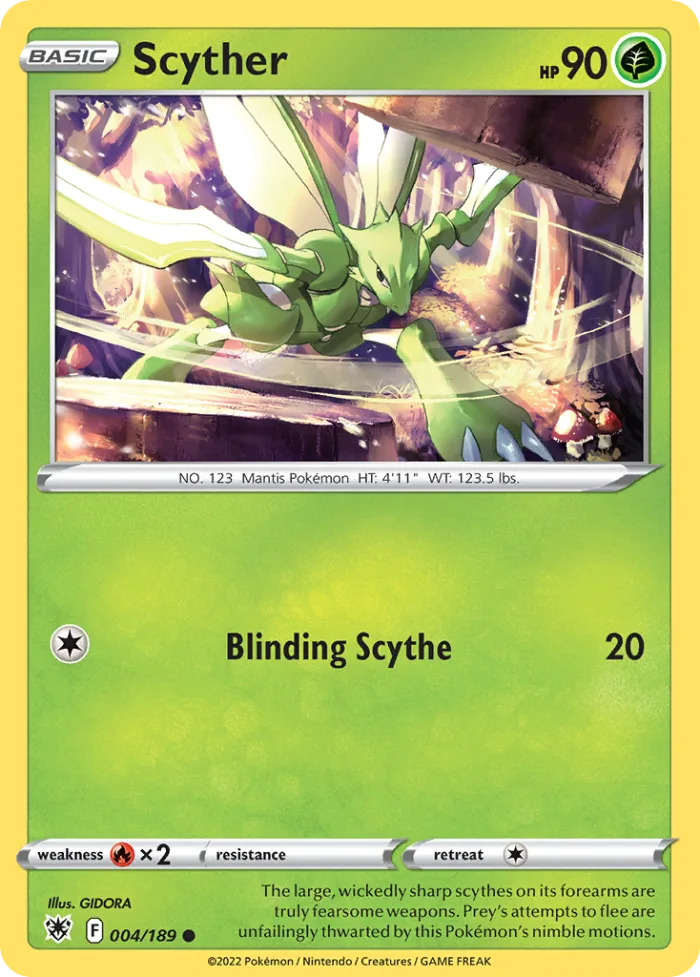 Scyther #4 Astral Radiance Pokemon card