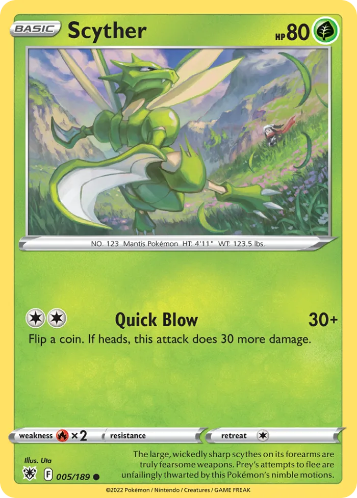Scyther #5 Astral Radiance Pokemon card