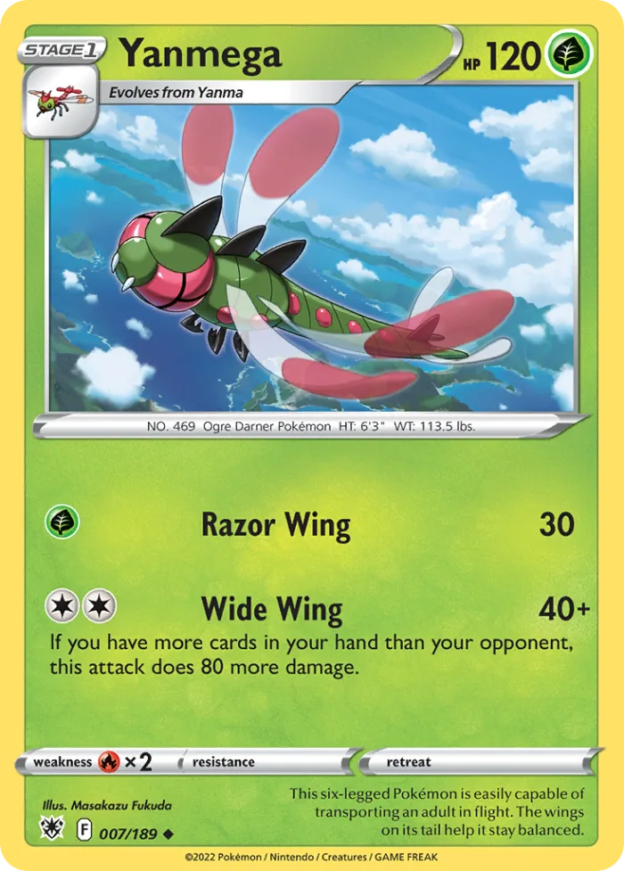 Yanmega #7 Astral Radiance Pokemon card