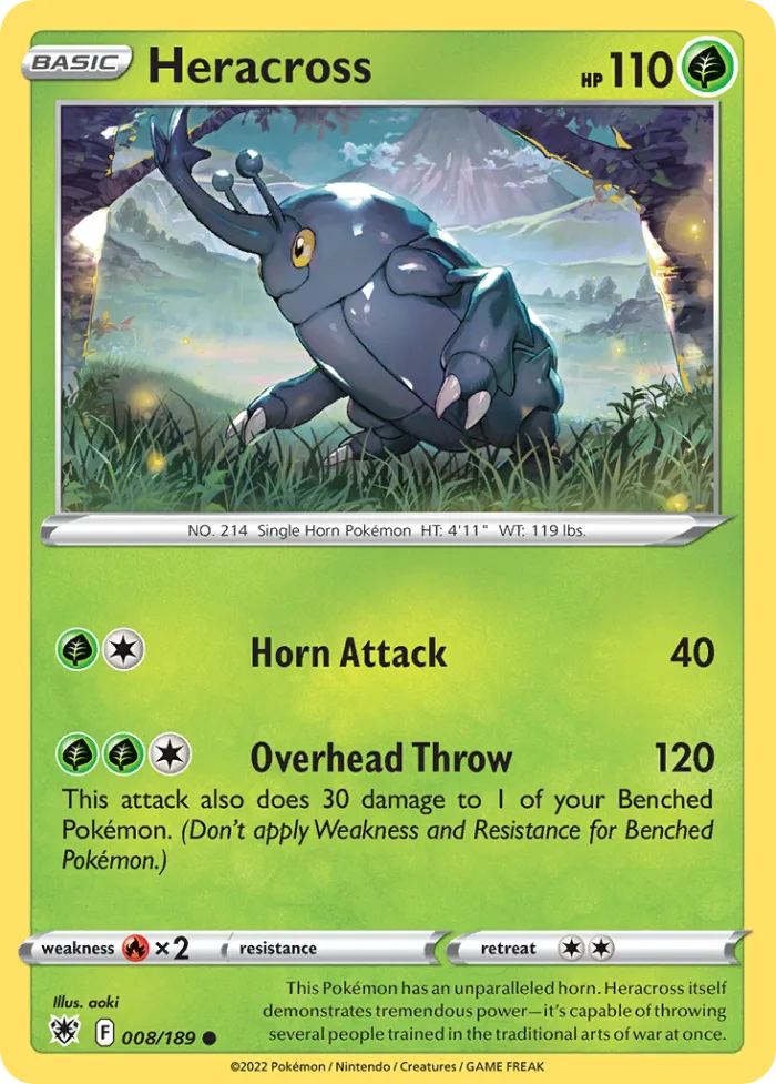 Heracross #8 Astral Radiance Pokemon card