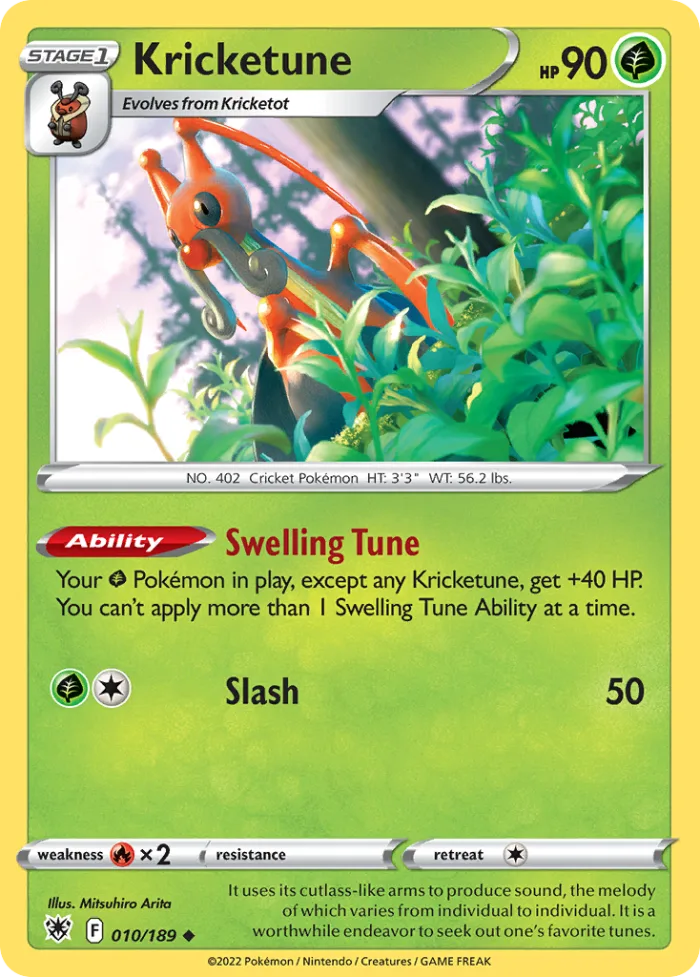 Kricketune #10 Astral Radiance Pokemon card