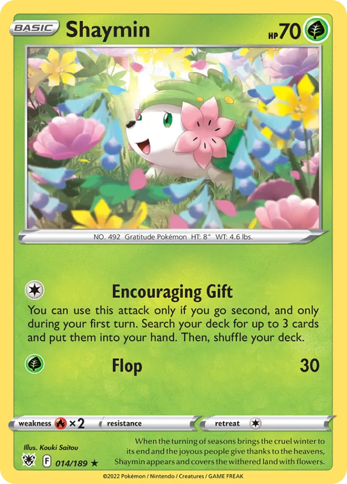 Shaymin #14 Astral Radiance Pokemon card