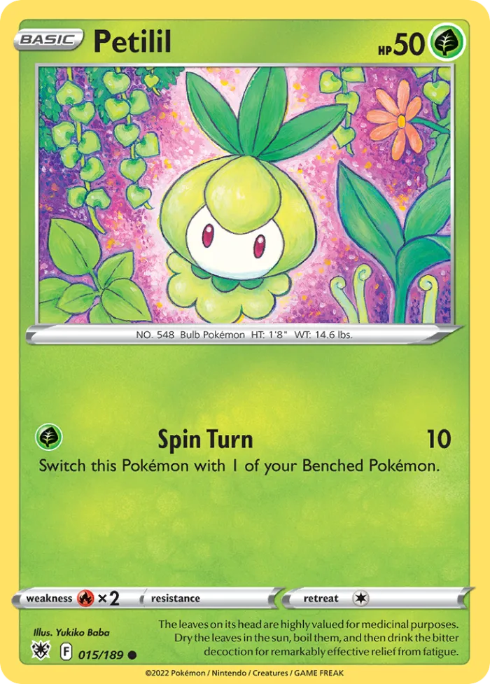 Petilil #15 Astral Radiance Pokemon card