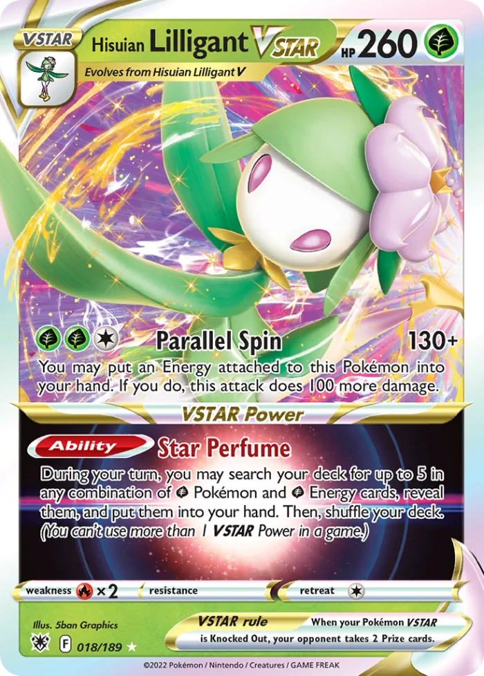 Hisuian Lilligant VSTAR #18 Astral Radiance Pokemon card
