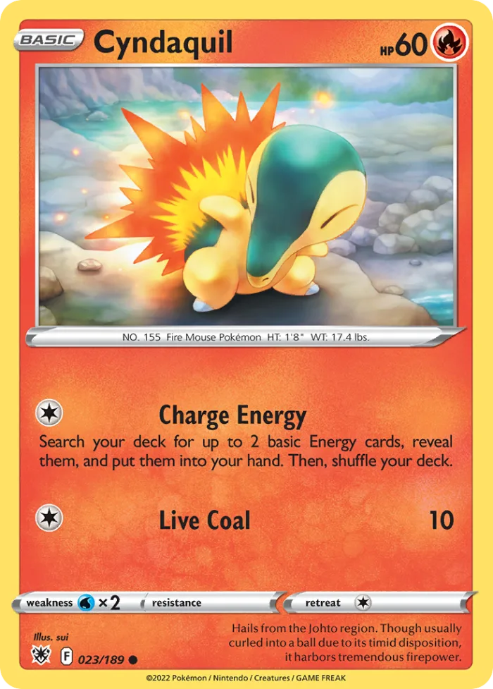 Cyndaquil #23 Astral Radiance Pokemon card