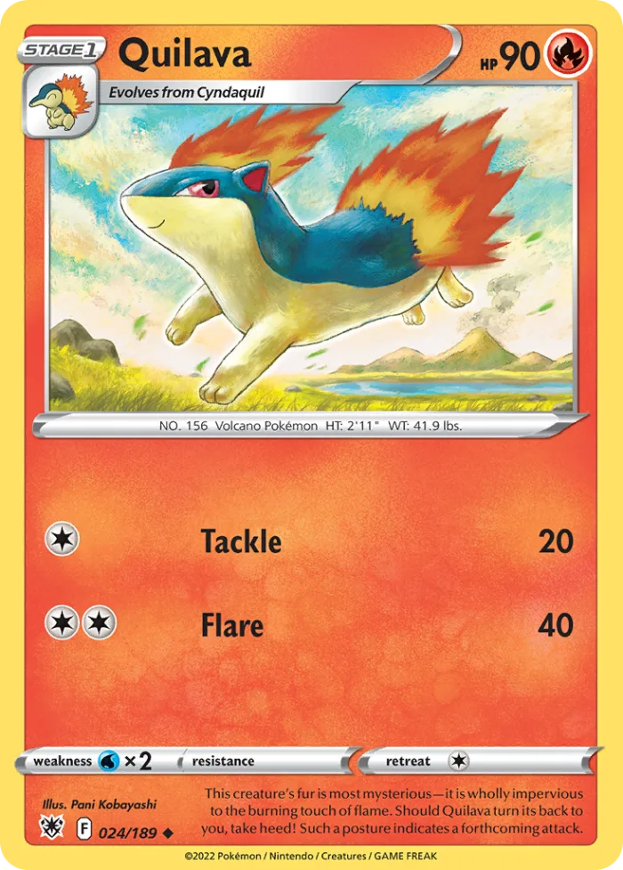 Quilava #24 Astral Radiance Pokemon card