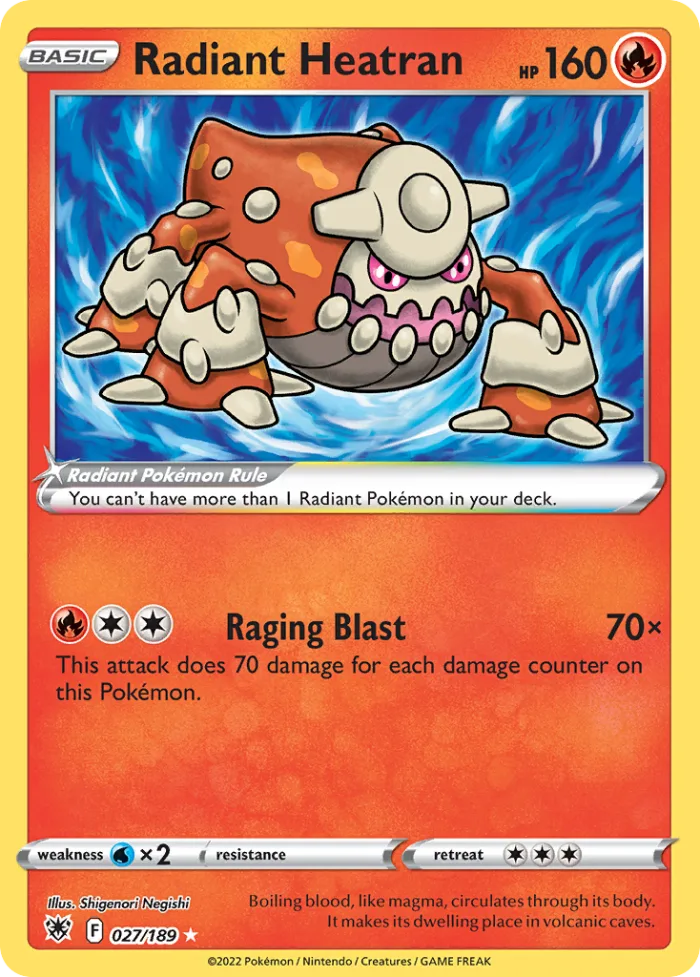 Radiant Heatran #27 Astral Radiance Pokemon card