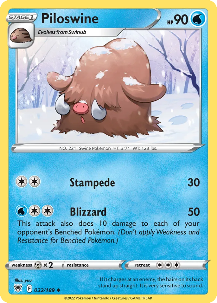 Piloswine #32 Astral Radiance Pokemon card