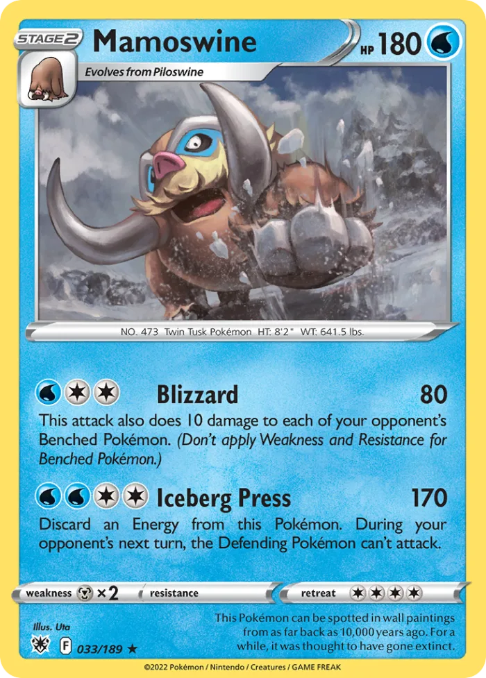 Mamoswine #33 Astral Radiance Pokemon card