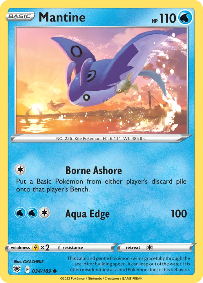 Mantine #34 Astral Radiance Pokemon card