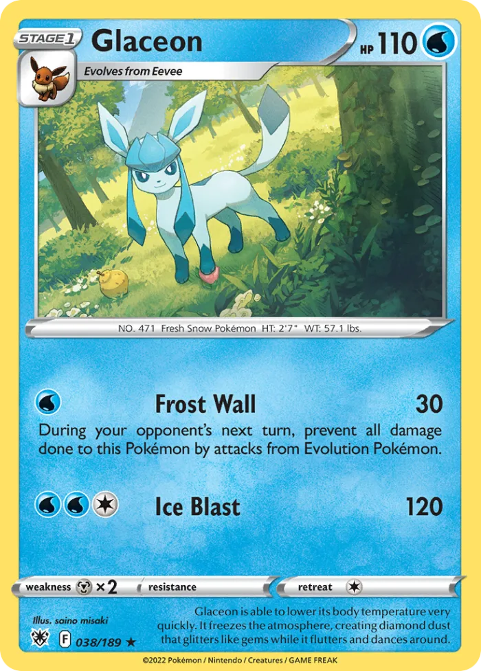 Glaceon #38 Astral Radiance Pokemon card