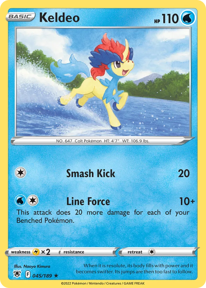 Keldeo #45 Astral Radiance Pokemon card