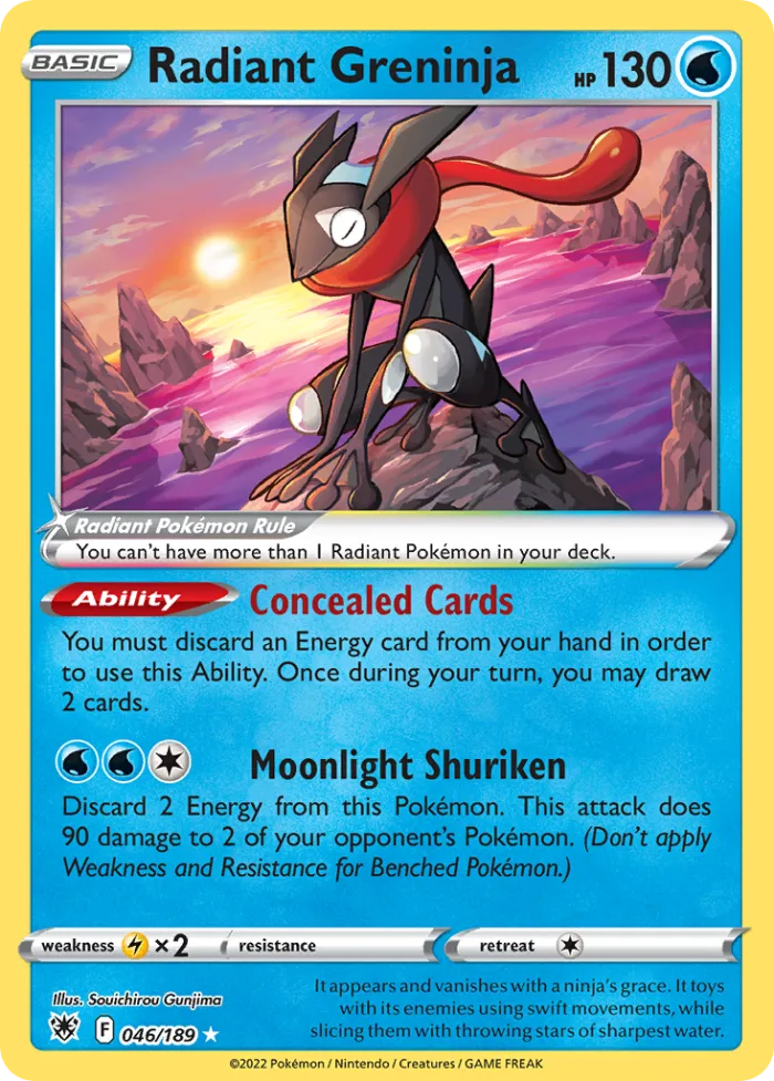 Radiant Greninja #46 Astral Radiance Pokemon card