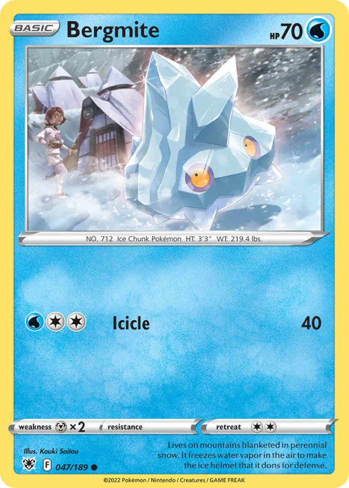 Bergmite #47 Astral Radiance Pokemon card