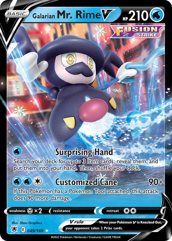 Galarian Mr. Rime V #49 Astral Radiance Pokemon card