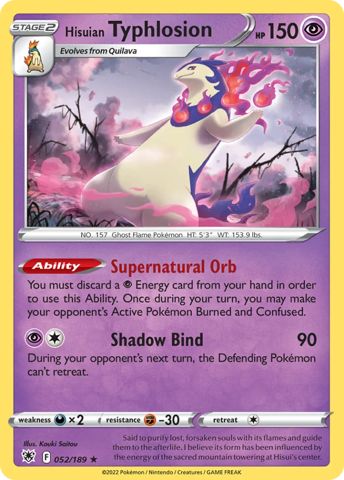 Hisuian Typhlosion #52 Astral Radiance Pokemon card