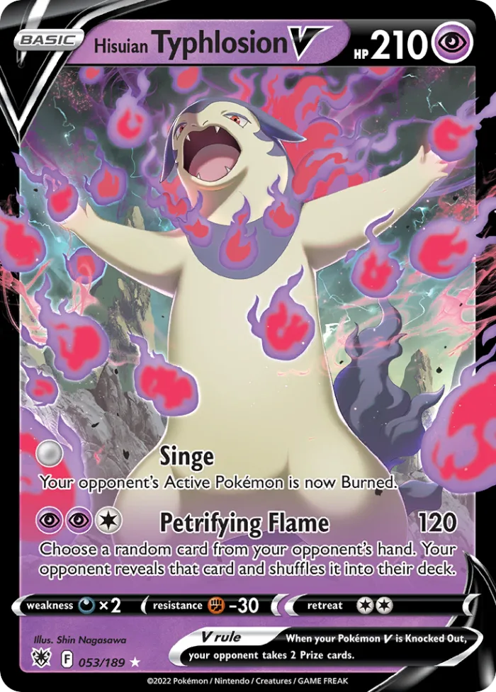 Hisuian Typhlosion V #53 Astral Radiance Pokemon card