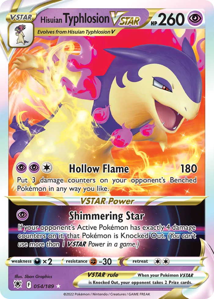 Hisuian Typhlosion VSTAR #54 Astral Radiance Pokemon card