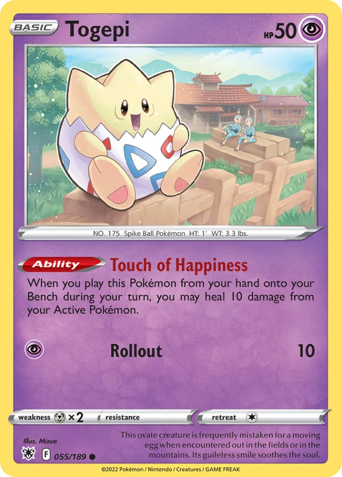Togepi #55 Astral Radiance Pokemon card