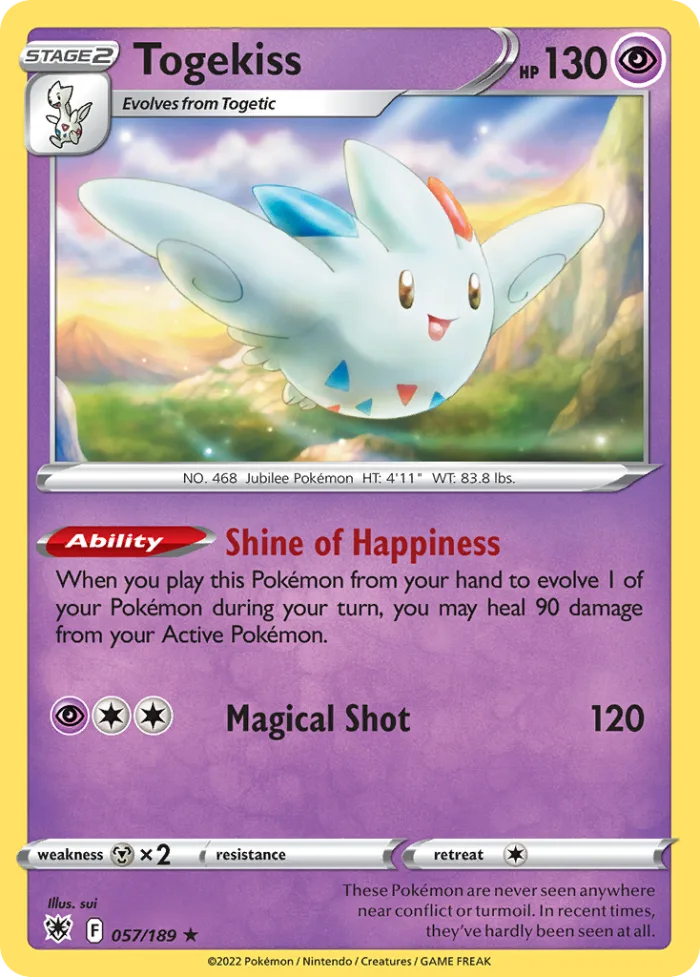 Togekiss #57 Astral Radiance Pokemon card
