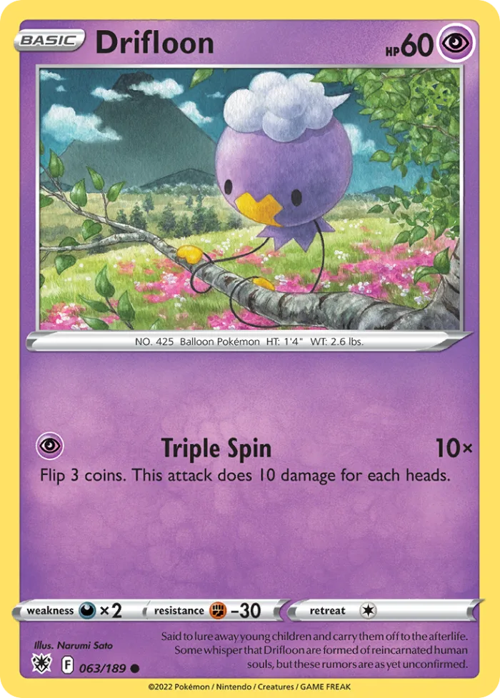 Drifloon #63 Astral Radiance Pokemon card