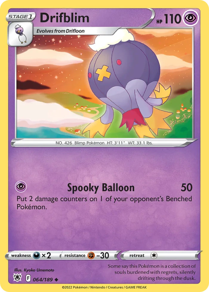 Drifblim #64 Astral Radiance Pokemon card