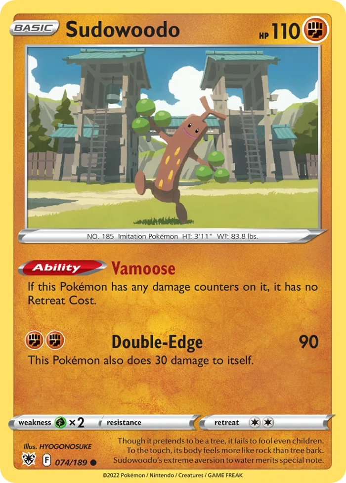 Sudowoodo #74 Astral Radiance Pokemon card