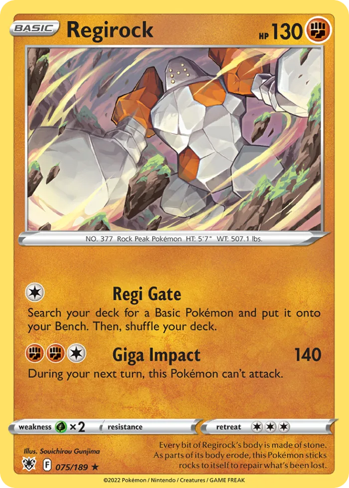 Regirock #75 Astral Radiance Pokemon card