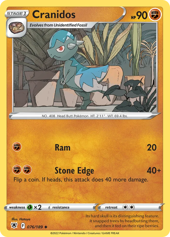Cranidos #76 Astral Radiance Pokemon card