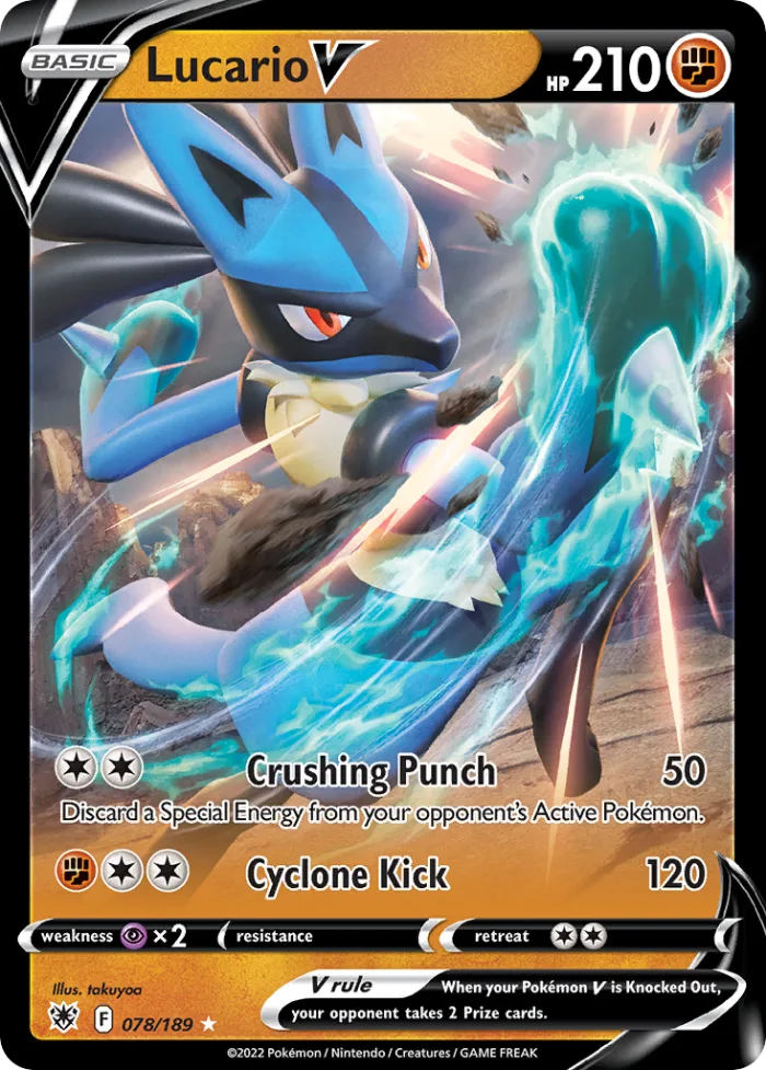 Lucario V #78 Astral Radiance Pokemon card