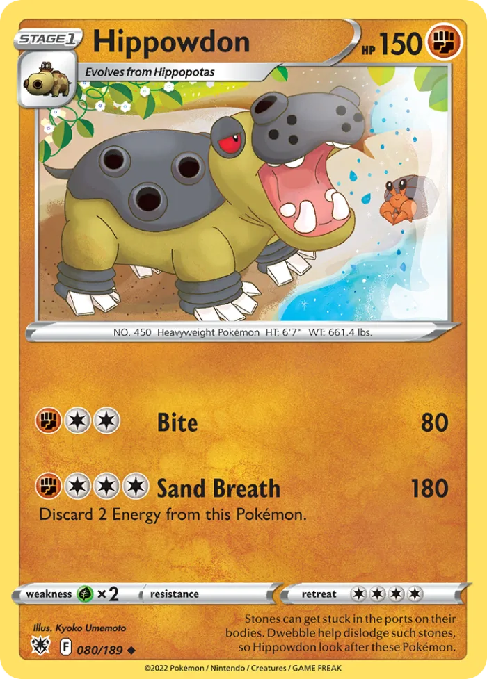 Hippowdon #80 Astral Radiance Pokemon card