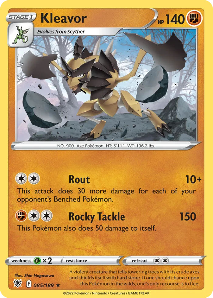 Kleavor #85 Astral Radiance Pokemon card