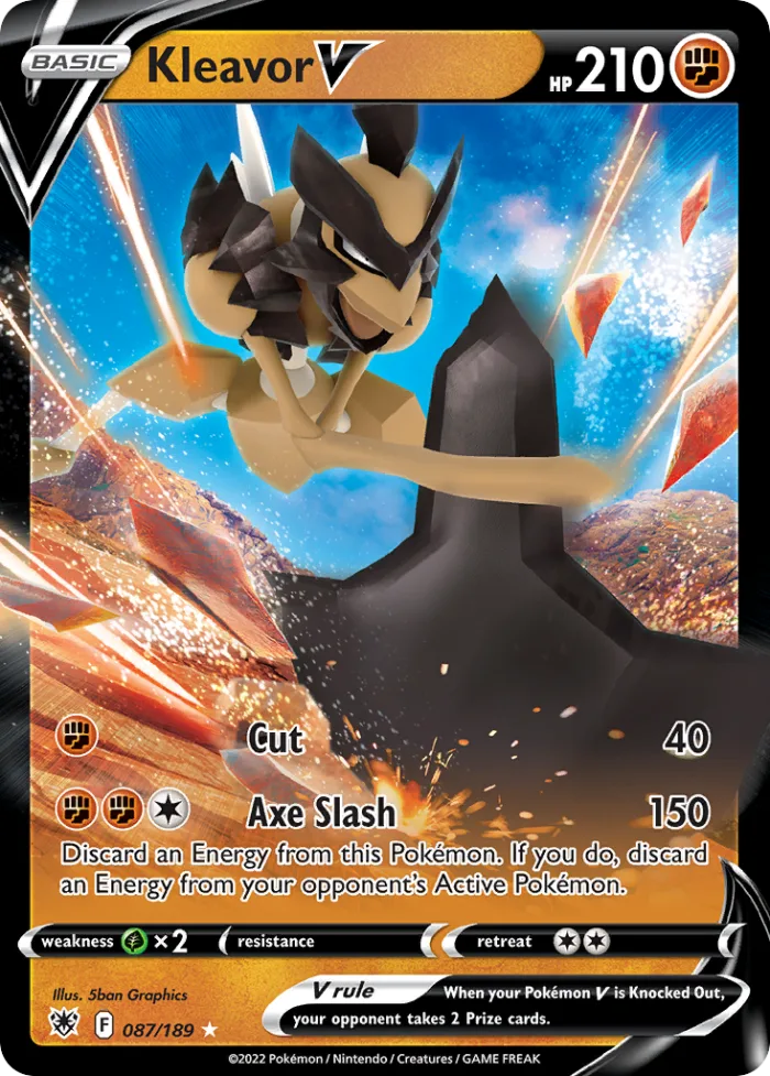 Kleavor V #87 Astral Radiance Pokemon card