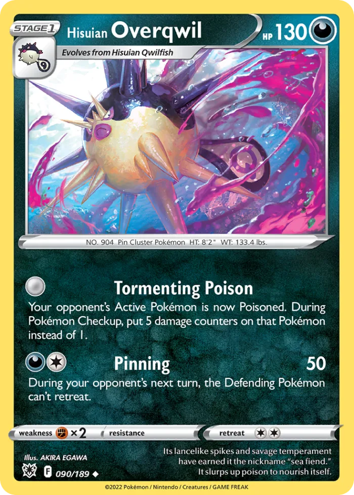 Hisuian Overqwil #90 Astral Radiance Pokemon card