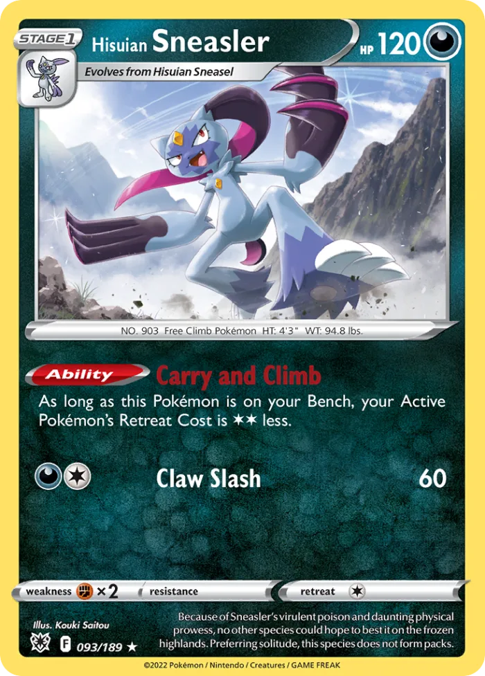 Hisuian Sneasler #93 Astral Radiance Pokemon card