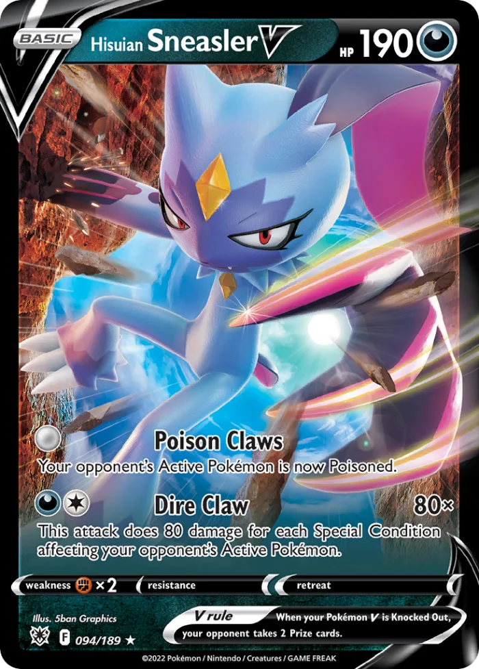 Hisuian Sneasler V #94 Astral Radiance Pokemon card