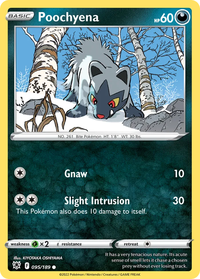 Poochyena #95 Astral Radiance Pokemon card