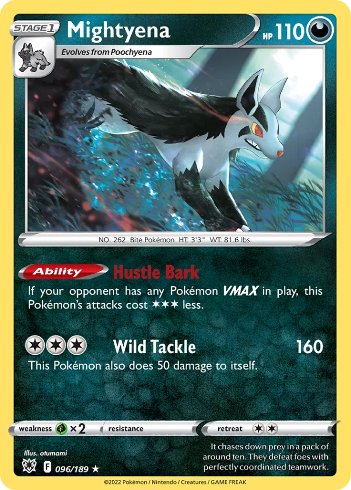 Mightyena #96 Astral Radiance Pokemon card